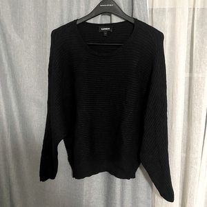 Express Black Ribbed Sweater